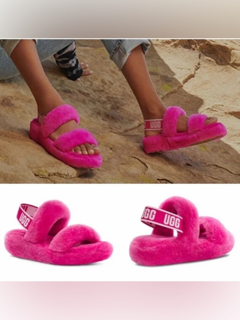 NEW Uggs Oh Yeah Slippers, Size 6